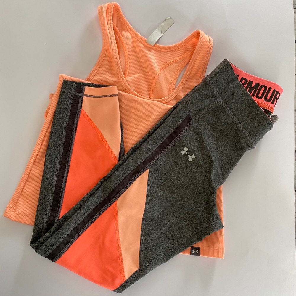 Under Armor Outfit Grey and Peach